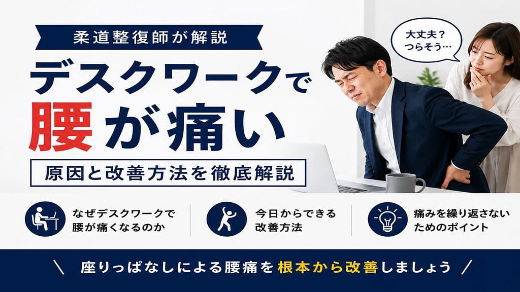 デスクワークで腰が痛い原因と改善方法