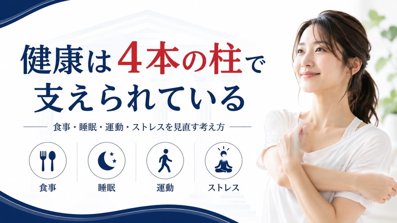 健康を支える生活習慣の考え方を解説する画像